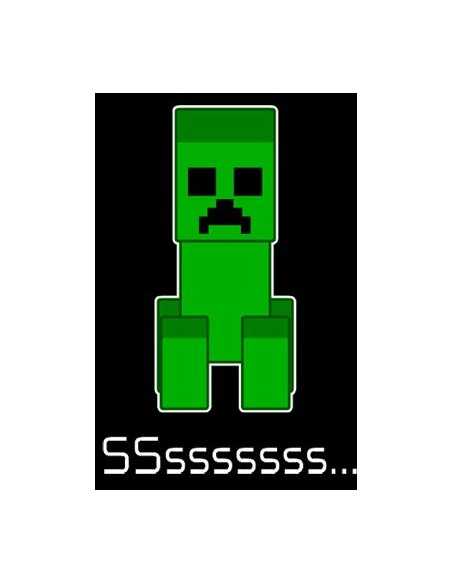 Camiseta Minecraft -Creeper Sssss- de chica manga larga