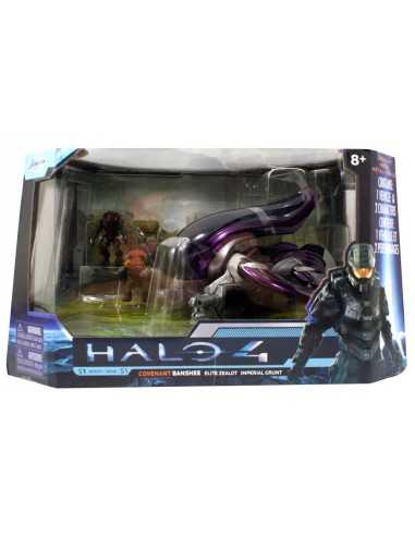 Halo 4 Vehículo Covenant Banshee 18cm con 2 figuras