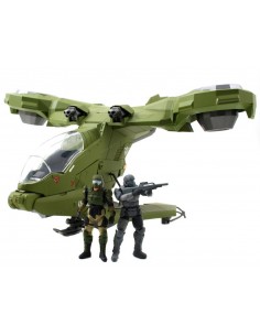 Figuras Halo 4, Vehículo Diecast Serie 1 UNSC Hornet 25 cm con 2 Figuras