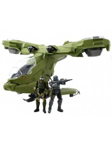 Figuras Halo 4, Vehículo Diecast Serie 1 UNSC Hornet 25 cm con 2 Figuras