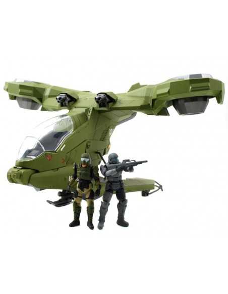 Figuras Halo 4, Vehículo Diecast Serie 1 UNSC Hornet 25 cm con 2 Figuras