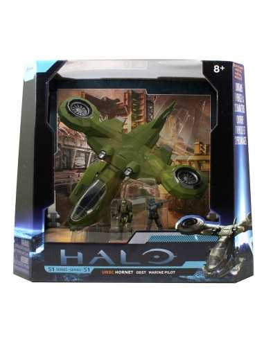 Figuras Halo 4, Vehículo Diecast Serie 1 UNSC Hornet 25 cm con 2 Figuras