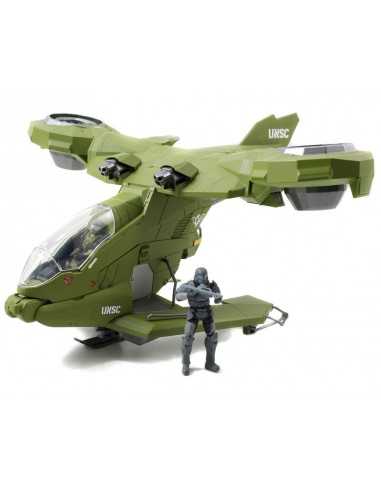 Figuras Halo 4, Vehículo Diecast Serie 1 UNSC Hornet 25 cm con 2 Figuras