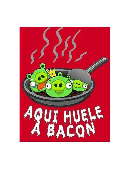 Camiseta Angry Birds -Huele a Bacon- manga corta