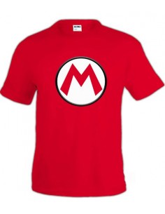 Camiseta Mario bros con el diseño logo"M"
