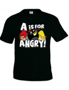 Camiseta Angry Birds -A is for angry- en mxgames