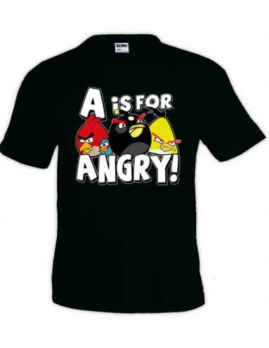 Camiseta Angry Birds -A is for angry- en mxgames