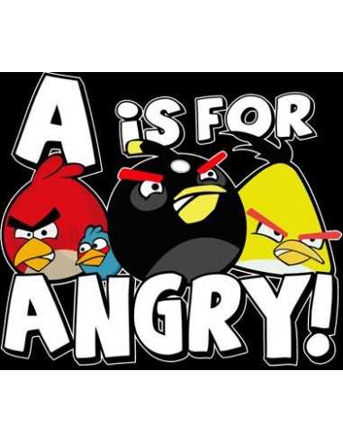 Camiseta Angry Birds -A is for angry- en mxgames