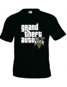 Camiseta Grand Theft Auto 5 - logo gta - manga corta