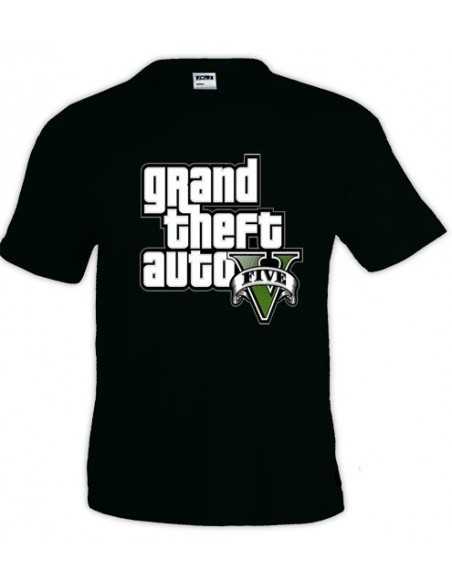 Camiseta Grand Theft Auto 5 - logo gta - manga corta Camiseta Grand Theft Auto 5 - logo gta - manga corta