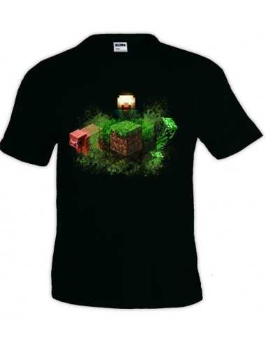 Camiseta Minecraft - Personajes en grupo