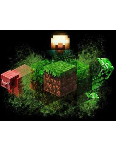 Camiseta Minecraft - Personajes en grupo