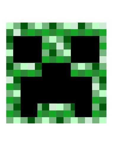 camiseta Minecraft Creeper Pixels - Verde manga corta