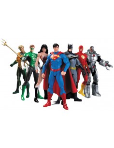 Pack de 7 Figuras articuladas de Justice League, tamaño aprox. 17-20cm
