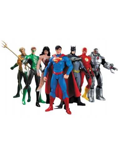 Pack de 7 Figuras articuladas de Justice League, tamaño aprox. 17-20cm
