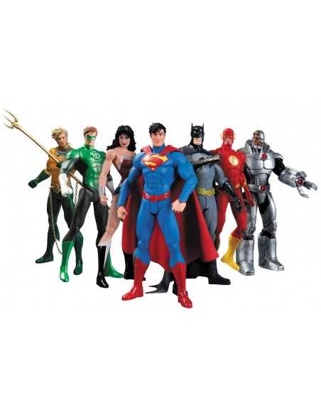 Pack de 7 Figuras articuladas de Justice League, tamaño aprox. 17-20cm