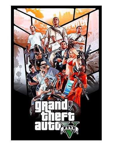 Camiseta Grand Theft Auto 5 - custom poster 1 -