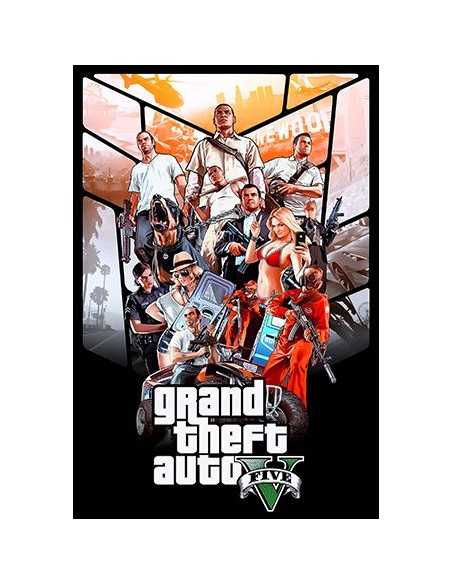 Camiseta Grand Theft Auto 5 - custom poster 1 -