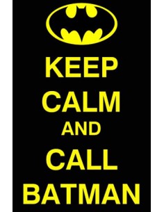 Camiseta Keep Calm and Call Batman negra manga corta 2