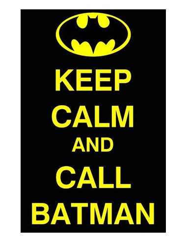 Camiseta Keep Calm and Call Batman negra manga corta Camiseta Keep Calm and Call Batman negra manga corta