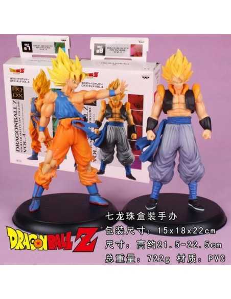 Figuras de Goku y Vegeta 22cms pack 2 unds