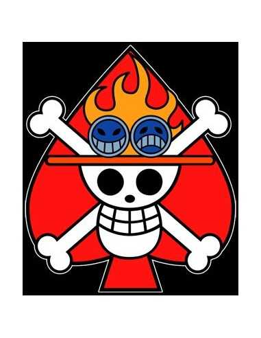 Camiseta One Piece bandera Ace - manga corta