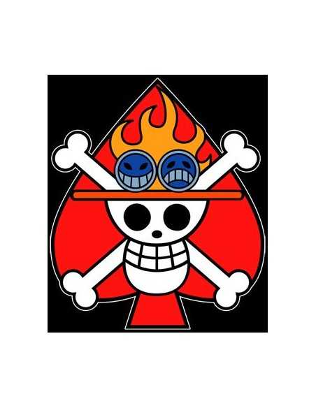 Camiseta One Piece bandera Ace - manga corta