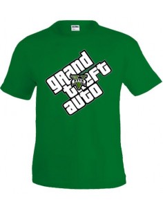 Camiseta Grand Theft Auto V - logo diagonal - manga corta verde