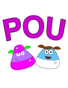 Camiseta Pou - Duo Lila manga corta azul 2