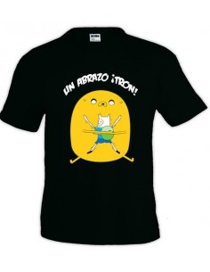 Camiseta Hora de Avenuras -Jake y Finn Abrazo,manga corta
