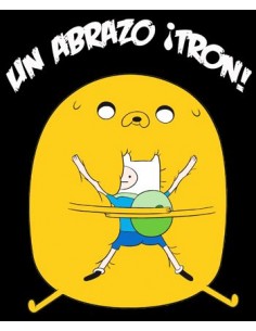 Camiseta Hora de Avenuras -Jake y Finn Abrazo,manga corta 2