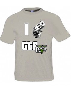 Camiseta Grand Theft Auto - I Love Gta V Color Gris