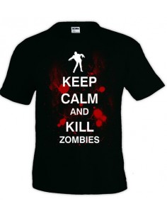 Camiseta Keep Calm and Kill Zombies manga corta - Mx Games