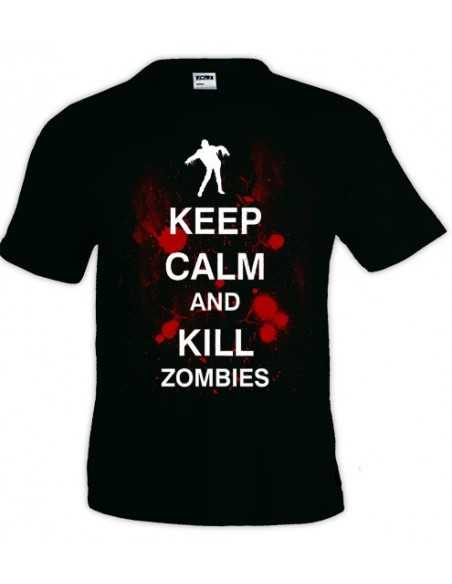 Camiseta Keep Calm and Kill Zombies manga corta - Mx Games