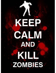 Camiseta Keep Calm and carry on Zombies manga corta - Mx Games 2