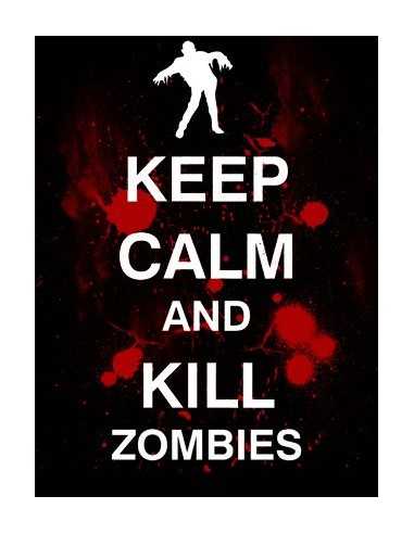 Camiseta Keep Calm and carry on Zombies manga corta - Mx Games Camiseta Keep Calm and carry on Zombies manga corta - Mx Games