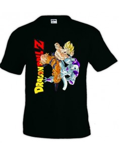 Camiseta Dragon Ball Z Goku Vs Freezer, Negra | Mx Games