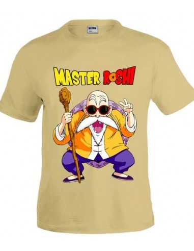 camiseta Dragon Ball, Master Roshi color gris arena | Mx Games