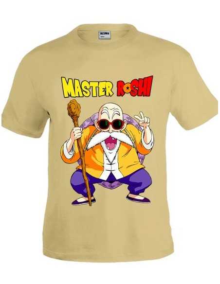 camiseta Dragon Ball, Master Roshi color gris arena | Mx Games