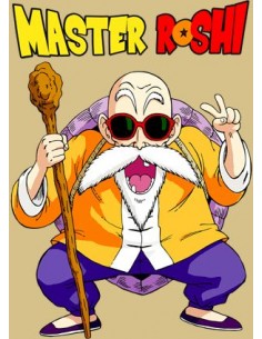 camiseta Dragon Ball, Master Roshi color gris arena | Mx Games 2