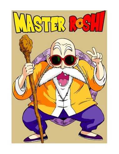 camiseta Dragon Ball, Master Roshi color gris arena | Mx Games