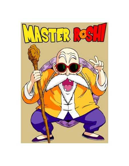 camiseta Dragon Ball, Master Roshi color gris arena | Mx Games