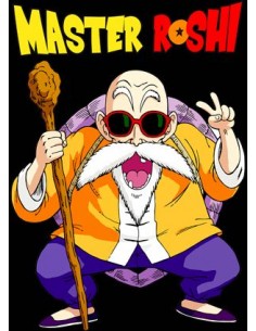 camiseta Dragon Ball, Master Roshi color negro | Mx Games 2