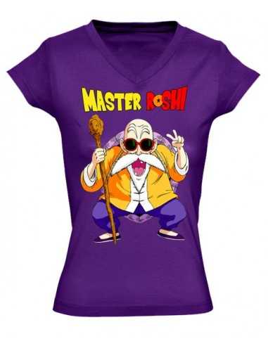 Camiseta de mujer Dragon Ball, Master Roshi Lila | Mx Games