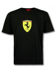 Camiseta negra Logo Ferrari