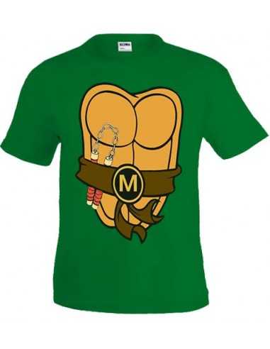 Camiseta Tortugas Ninja caparazón - Michelangelo Camiseta Tortugas Ninja caparazón - Michelangelo