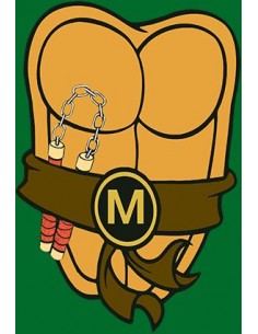 Camiseta Tortugas Ninja caparazón - Michelangelo 2