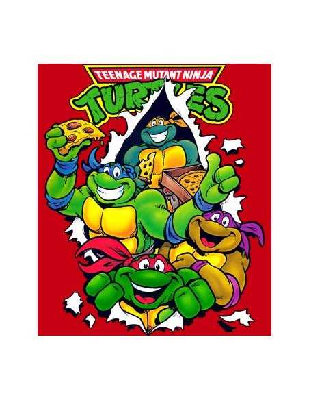 Camiseta Tortugas Ninja Pizza en color rojo manga corta | Mx Games