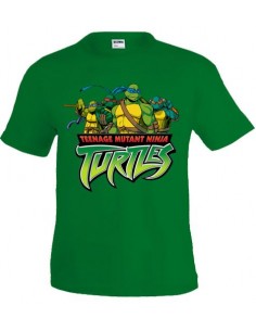 Camiseta Tortugas Ninja classic en color verde | Mx Games