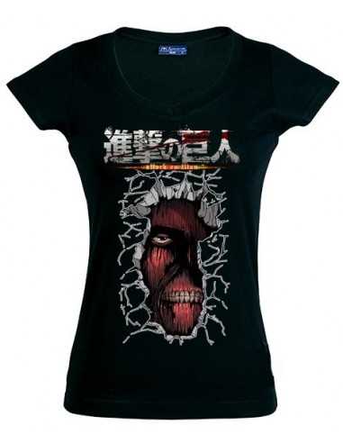 Camiseta mujer, El ataque de los titanes ,Titan inside me de manga corta unisex - Mx Games